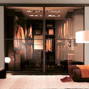 Armoire de rangement en bois avec porte en verre design haut de gamme moderne pour la chambre à coucher - Product Image 2