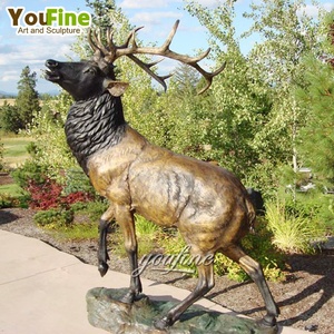 Statues de cerfs en <span class=keywords><strong>bronze</strong></span> <span class=keywords><strong>ou</strong></span> en <span class=keywords><strong>laiton</strong></span> grandeur nature pour décoration extérieure - Product Image 6