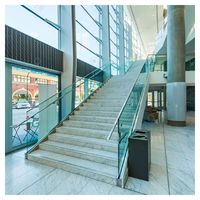 Prima Maßgefertigtes Edelstahl-Glas-Baluster-System, Sicheres Gehärtetes Glas-Geländer für Terrasse und Treppe