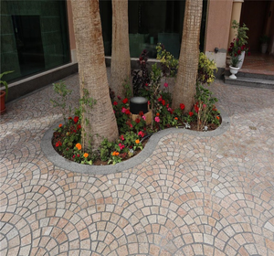 Pierres en galets de couleur granit jaune rouillée, en forme d'éventail, pour pavage extérieur - Product Image 6