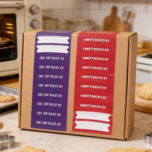 สติกเกอร์กระดาษสังเคราะห์ PP แบบพิมพ์ได้ ฉลากกล่องบิสกิตแบบกำหนดเอง ฉลากกันน้ำสำหรับบรรจุภัณฑ์อาหาร - Product Image 1