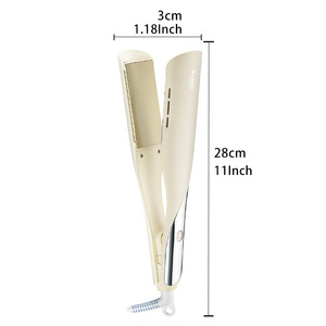 Lisseur de cheveux Kemei avec plaque de 3 cm, ions négatifs, fer à lisser électrique avec réglage de la température pour un usage domestique - Product Image 1