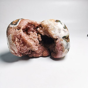 Cristalli di campioni grezzi naturali di colore <span class=keywords><strong>rosa</strong></span> di alta qualità Druzy Pink ametista Geode Mineral - Product Image 5