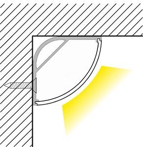 Super Good Quality Triangle <strong>Led</strong> Aluminum Profile 30*30mm for Shelf/Kitchen Cabinet <strong>Corner</strong> <strong>Lighting</strong> - Product Image 3