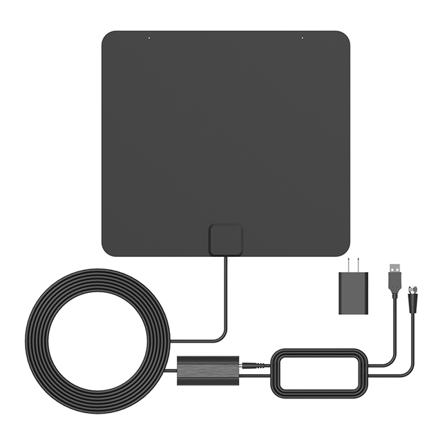 ANTOP Hot Selling UHF VHF 25-30dB High Gain HDTV TV Antenna Amplificatore Digital Indoor Antennas for TV Black F Male Connector