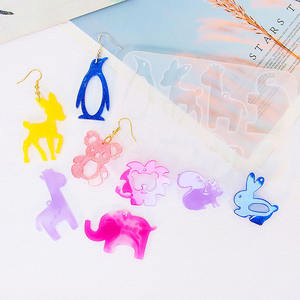YS bijoux à bricoler soi-même résine série animale boucles d'oreilles Silicone plâtre moule chat violent ours chiot insecte pendentif étiquette moule faisant des outils - Product Image 3