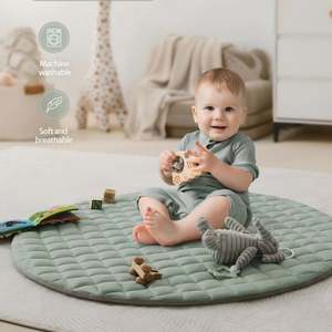 Tapis d'éveil et de jeu pour bébé avec 6 jouets sensoriels détachables pour développer les capacités motrices et sensorielles - Product Image 5