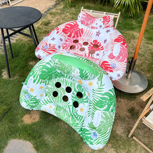 Canapé flottant gonflable en forme de coquille de tortue, en PVC, avec porte-gobelets, chaise longue d'extérieur - Product Image 1