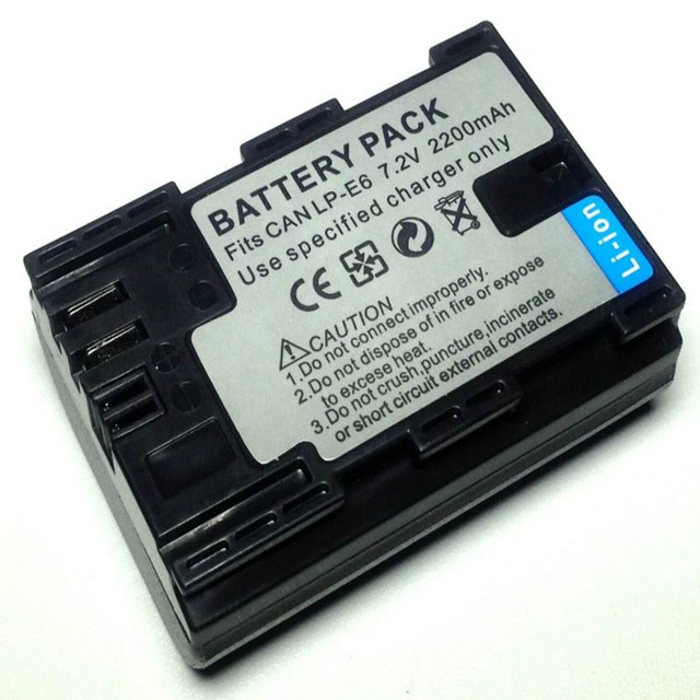 TL MEDIA 7.2V 2200mAh LP-E6 Rechargeable Lithium-Ion DV Battery