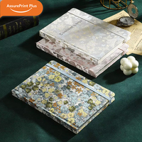 Journal personnalisé A5 en tissu floral tissé, couverture rigide, impression UV, reliure thermique, pour femmes, cadeau et retraite de bien-être