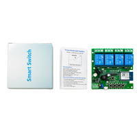 Módulo de Interruptor de Luz Wifi Inteligente Tuya de 4 Canales, Compatible con Alexa, Google Home, Alice, Receptor RF433, DC85-250V