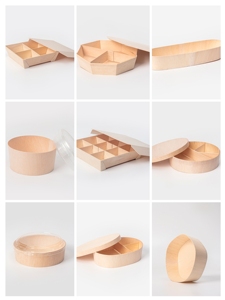 Accessoires de <span class=keywords><strong>cuisine</strong></span> au design moderne Boîte à sushi sashimi au saumon japonais Boîte à lunch en bois de qualité alimentaire - Product Image 5