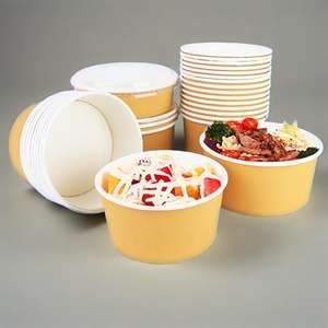 Bol en papier kraft de qualité alimentaire à prix avantageux, écologique et jetable pour salade - Product Image 3