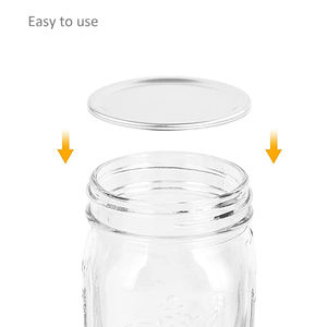 YONGLI barattolo di vetro da 3.4 pollici con coperchi coperchio in plastica a bocca larga in alluminio per barattoli kerr - Product Image 3