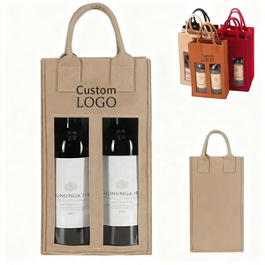 Sac de transport en feutre haut de gamme pour vin rouge, sac fourre-tout en feutre pour vin, sacs couleur vin, sac à vin personnalisé - Product Image 1