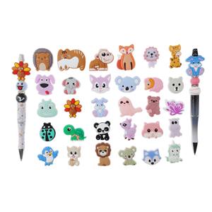 Cuentas focales de silicona para morder para bebé, mezcla de formas de animales, sin Bpa, personalizadas, para bolígrafos, DIY, fabricación de pulseras para bebé - Product Image 1