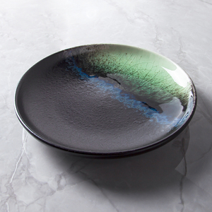 Vajilla de Porcelana de estilo japonés y coreano, Platos de piedra Natural Para restaurante, <span class=keywords><strong>Sushi</strong></span>, redondo, negro, elegante, plato principal - Product Image 2