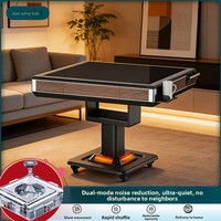 Table à manger pliante en plastique entièrement automatique pour usage domestique, table de mahjong combinée - Modèle silencieux multifonctionnel chauffant ; Vente en gros