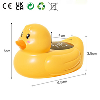 Abs Caoutchouc Forme Canard Nouveau-Né Douche Baignoire Flottant Bébé Eau Chaude Capteur Thermomètre Avec 2 Couleurs Lcd