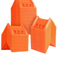 Protecteur d'angle en profilé PE à trois trous de 4 pouces, orange, épaisseur 2,9 mm, poids 78 g