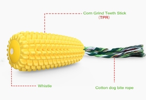 Jouet populaire et durable en caoutchouc pour chien, résistant aux morsures, avec son, pour chiot, bâton à mâcher en corde, accessoires pour animaux de compagnie, emballé en sac - Product Image 4