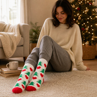 Chaussettes de Noël douces et moelleuses, chaussettes chaudes et confortables pour femmes, chaussettes d'hiver, lot cadeau