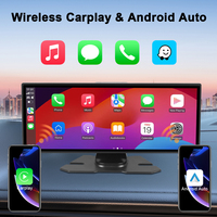 Écran portable sans fil 11,26 pouces Apple CarPlay Android Auto avec caméra embarquée double objectif, navigation GPS, Wi-Fi intégré et aide au recul