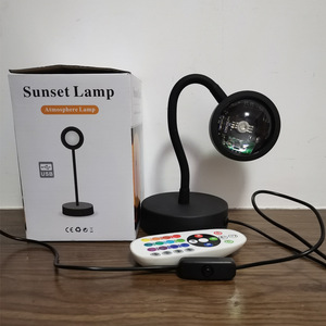 Sunset Lamp <b>LED</b> Desk <b>Light</b> <b>USB</b> Flexible Neck Remote Control Atmosphere Lamp Night <b>Light</b> - Product Image 1