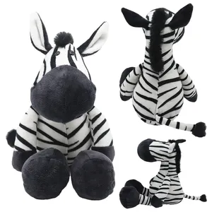 Vendita calda realistica peluche peluche Zebra animali da seduta giocattoli per bambini regalo di compleanno peluche di alta qualità giocattoli Zebra