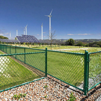 Clôture en grillage de type chaîne avec propriétés antirouille, adaptée aux parcs d'attractions, aux centrales solaires et aux barrières de sécurité