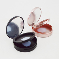 Trousse de maquillage avec miroir vide deux couches boîte à cils faux cils boîte de rangement de maquillage coquille brillant dans le noir emballage noir