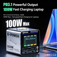 Estación de Carga Inalámbrica 3 en 1 G-Power GaN con Pantalla Digital y Carga Rápida Magnética