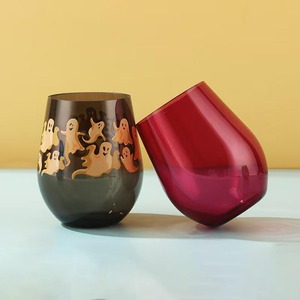 แก้วไวน์แดงขนาดใหญ่ดีไซน์คลาสสิกถ้วยไข่พีซีแบบหนาสีทึบและร้านเหล้าพลาสติกทนทาน - Product Image 3