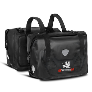 Paquete de 2 <span class=keywords><strong>Alforjas</strong></span> Impermeables <span class=keywords><strong>para</strong></span> Motocicleta de PVC de 25L, Diseño Reflectante, Bolsas de Equipaje Universales <span class=keywords><strong>para</strong></span> Viajes - Product Image 6