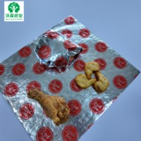 Meilleures ventes du marché, vente directe d'usine, papier d'emballage en aluminium pour hamburgers, résistant à l'huile, impression personnalisée, qualité alimentaire, température douce