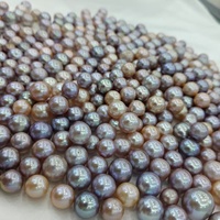 10-15mm 3A Grade Nuclues Nuclated Edison Naturel Rose Violet Réel Véritable Eau Douce Grande Grande Taille Ronde Perles Lâches