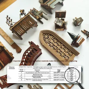 Venta caliente CuteBee Mini DIY búho librería rompecabezas 3D de madera lindo libro con luces juguete de Venta caliente - Product Image 4