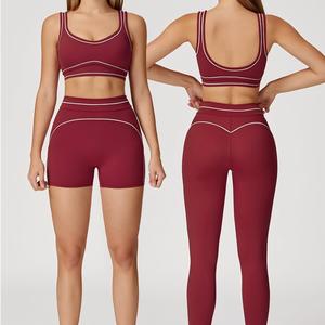 Completo Sportivo Premium da Donna con Doppia Spallina Color Block, Abbigliamento per Corsa, Fitness, <span class=keywords><strong>Palestra</strong></span> e Yoga - Product Image 6