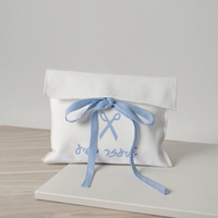 Pochette de luxe personnalisée avec logo imprimé pour bijoux, sac enveloppe en velours à rabat