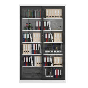 Vente chaude métal acier armoire de rangement bibliothèque avec pleine façade en verre pour le stockage. - Product Image 6
