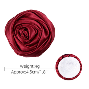 Rosa satinada hecha a mano con núcleo para niños, accesorios para el cabello, 4,5 cm, 3D - Product Image 3