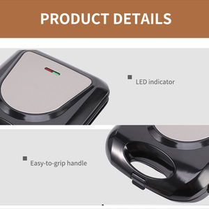 Xeoleo 3-trong-1non-stick Tấm nướng Maker 1400W nhanh chóng sưởi ấm hai mặt cho bữa ăn sáng Bánh Mì Mini bánh Sandwich Maker - Product Image 6