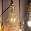 Ampoule à filament led vintage, en verre doré, 4W, G25 G80 globe