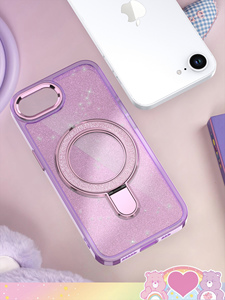 เคสโทรศัพท์แผ่นโลหะกลิตเตอร์สีต่างๆสำหรับ <span class=keywords><strong>iPhone</strong></span> 16 15 PROMAX plus <span class=keywords><strong>SE</strong></span> 2 <span class=keywords><strong>3</strong></span> 4เคสโทรศัพท์มีขาตั้งกันกระแทก - Product Image 2
