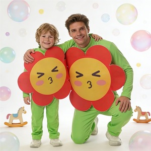 ชุดดอกไม้เข้าชุดสำหรับครอบครัว, ชุดดอกไม้ไอคอนน่ารักตลกสำหรับพ่อ ลูกชาย ลูกสาว, ชุดคอสเพลย์ปาร์ตี้ฮาโลวีนและการแสดงในโรงเรียน - Product Image 2