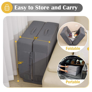2025 Portable Voyage 2-en-1 Bébé Canapé-<span class=keywords><strong>Lit</strong></span> Pliable Empilable Canapés Rembourrés pour Enfants - Product Image 3