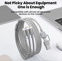 Cable USB-C 3 en 1 de Carga Rápida PD de 100W (Paquete de 2) con Transferencia de Datos para Teléfono, Tableta y iPhone