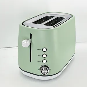 Commercial Vintage Stainless Steel 2 Slice Toaster Kitchen Electric Bread Toasters For Home Appliance