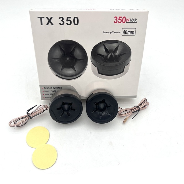 New Design 12V Super Tweeter Car Audio Speaker High Sensitivity 97dB Max 180W Iron Material Small TX350 4 Ohms 6000Hz-4000Hz