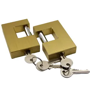 Giá rẻ chống cắt chất lượng tốt bảo mật cao 60mm Brass hình chữ nhật ổ khóa